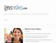 Tablet Screenshot of agnesmakes.com